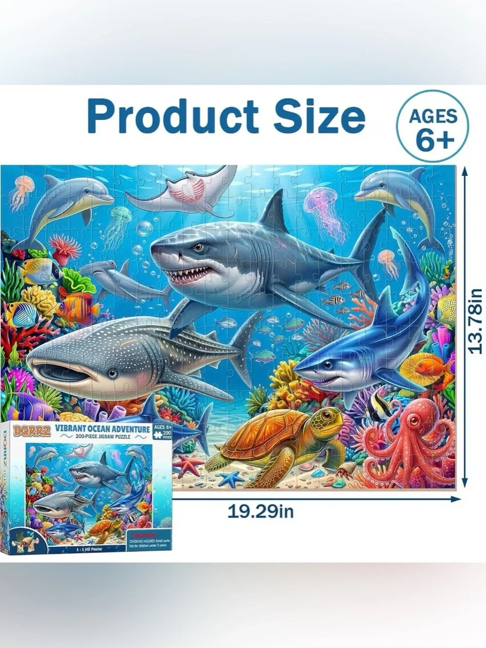 200 Pieces Ocean Animal Puzzle